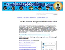 Tablet Screenshot of freesundayschoolsongs.com